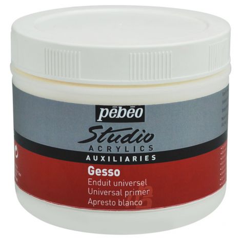 Gesso/Grunt malarski uniwersalny Pebeo Studio Acrylics 500ml, Białe